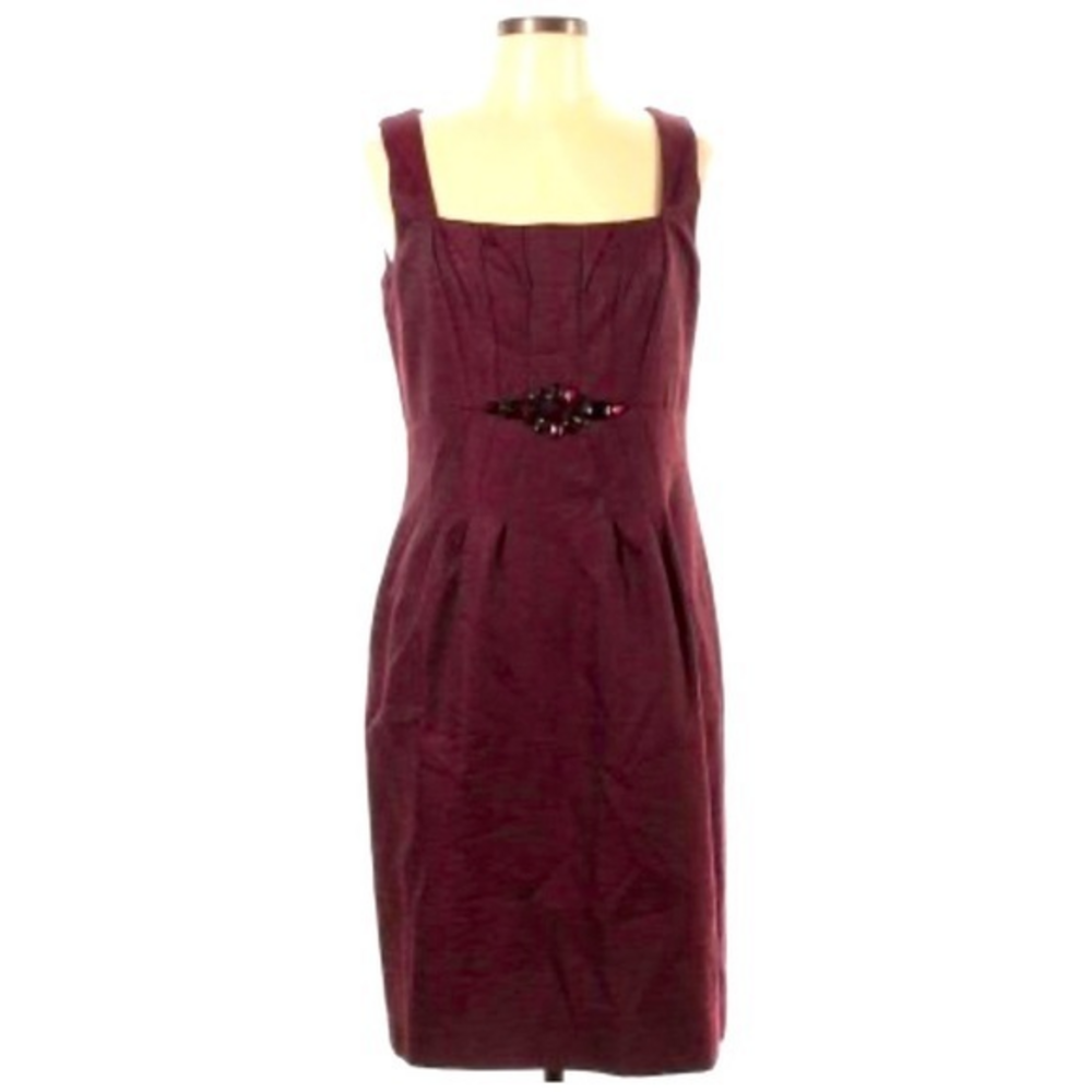 David Meister Cocktail Burgundy‎ Dress